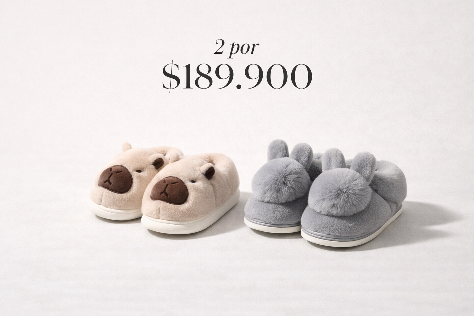 2 pantuflas cuco por $189.900