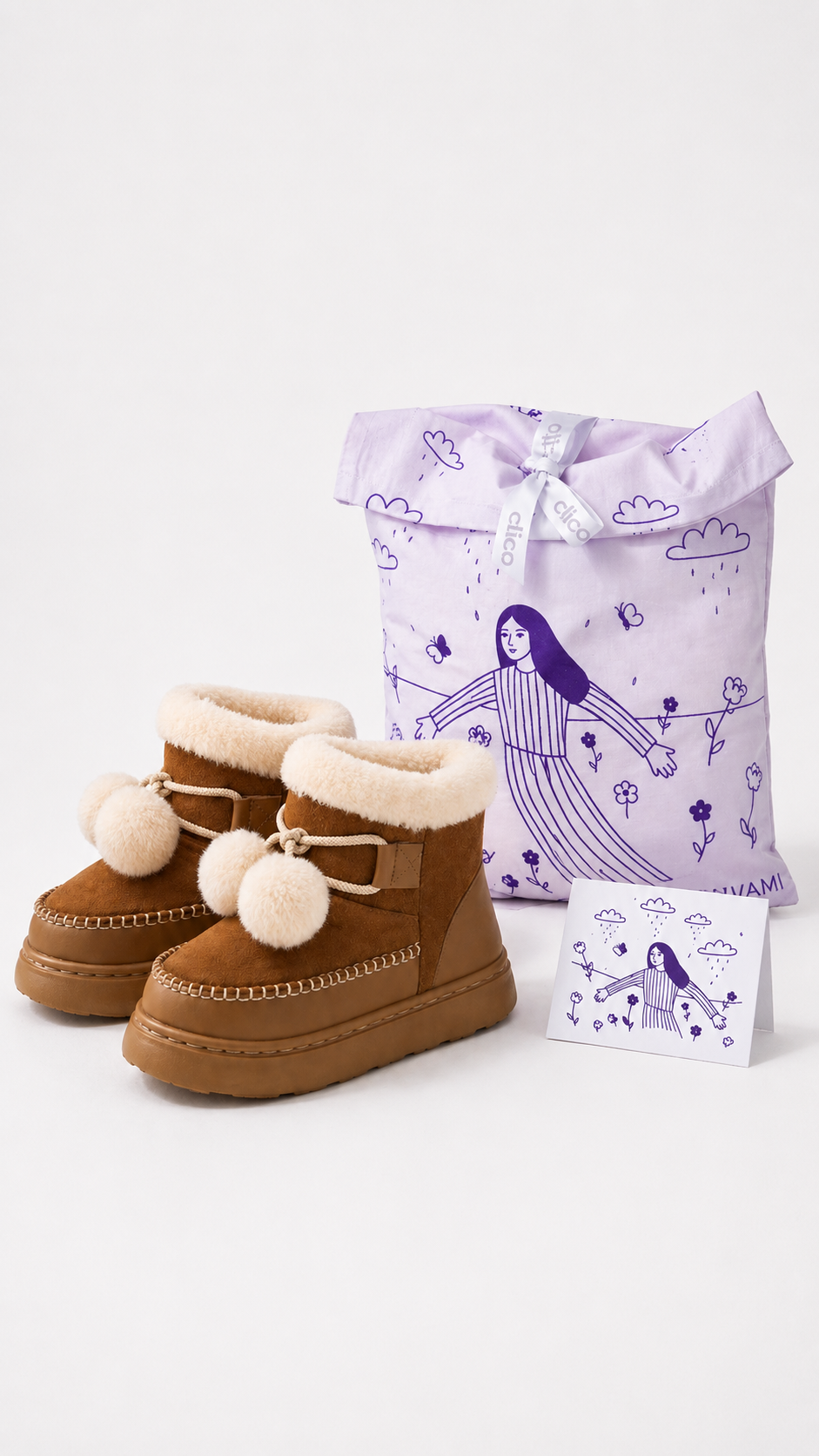 Cuco Pompon Outdoor Slippers