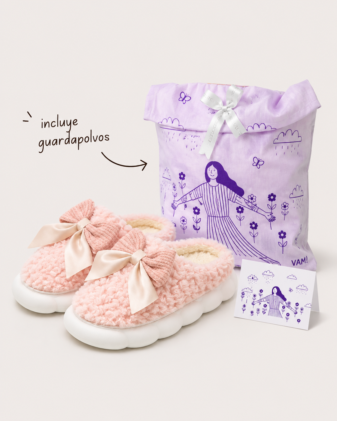 Cuco Pantuflas de Moño
