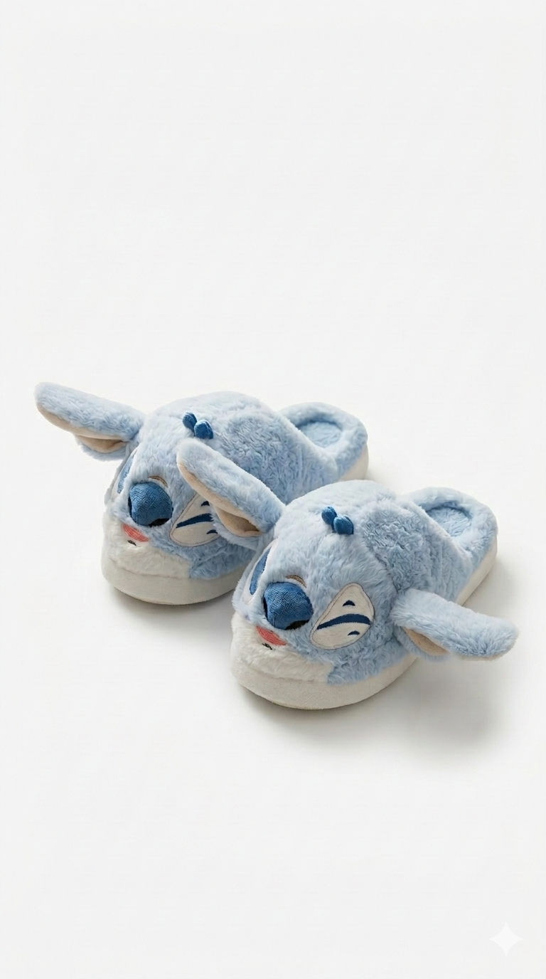 Pantuflas stitch azul claro