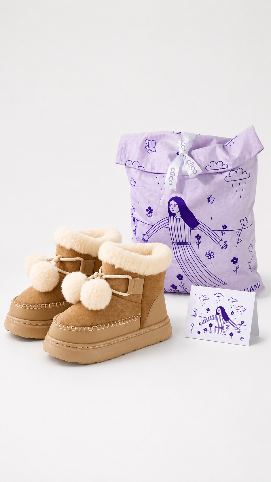 Cuco Pompon Outdoor Slippers