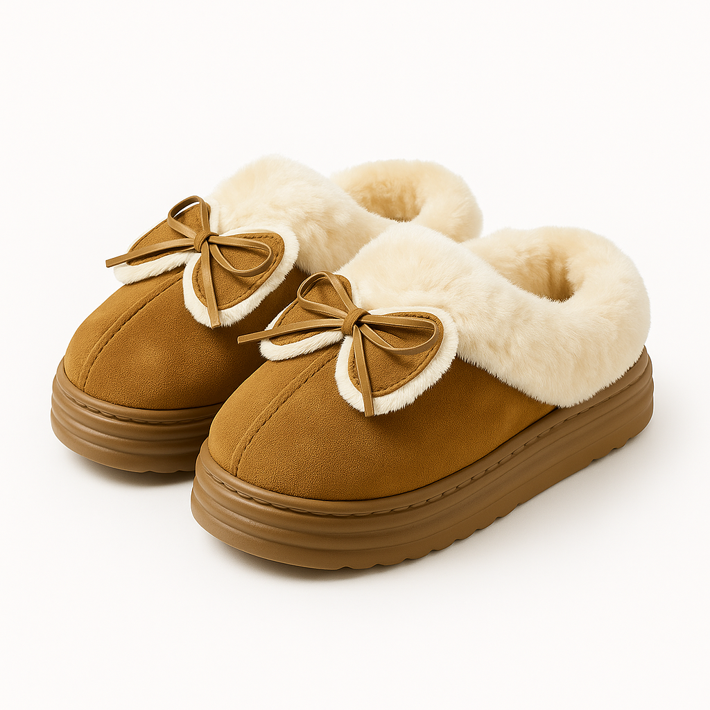 Bota moño gamuza café