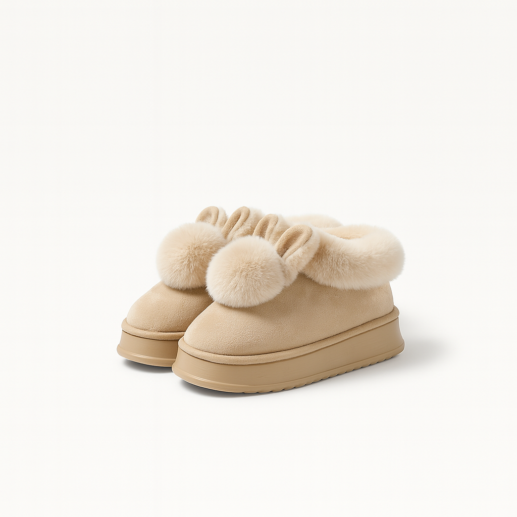 Pantuflas conejo beige