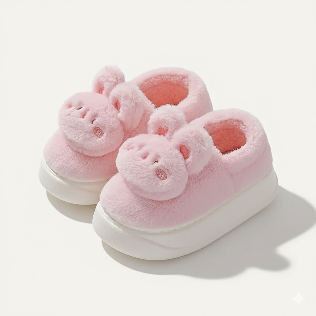 Pantuflas conejito rosado